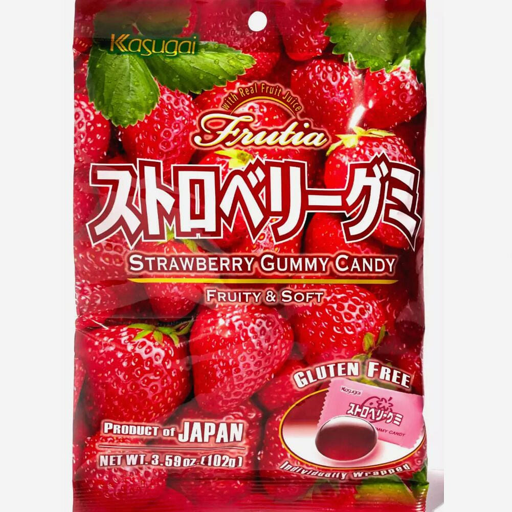 Kasugai Japanese Gummy Strawberry flavor 3.59 온스