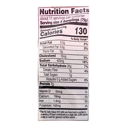 O'Tasty Precooked Vegetable and Pork Potstickers, Frozen 2 lb