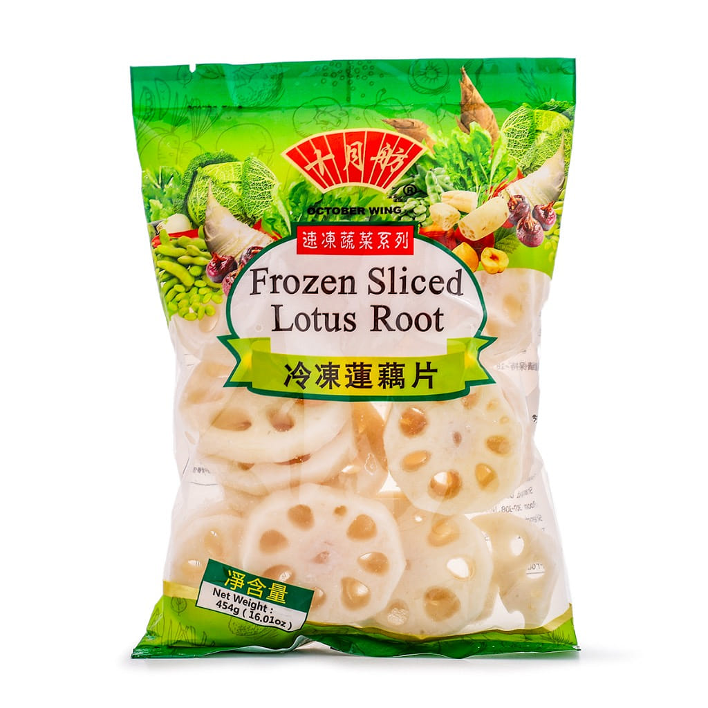 October Wing Sliced Lotus Root, Frozen 454 g