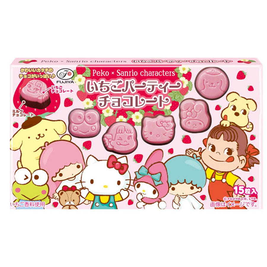 Peko x Sanrio Strawberry Party Chocolate 1 box