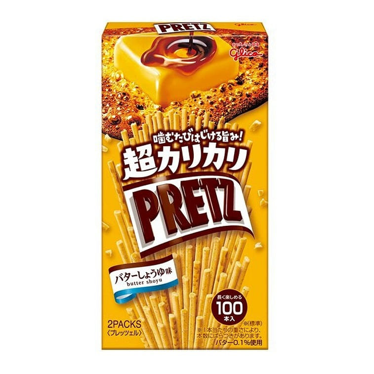 GLICO Pretz Grill Butter Soy Sauce crunch 55g 1box 55 g