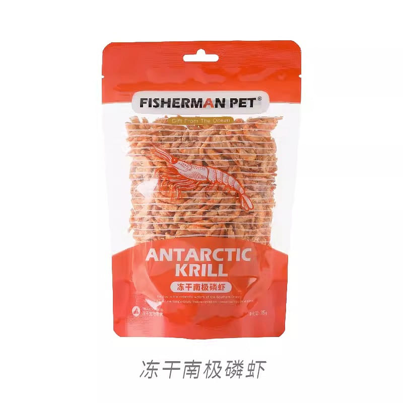 Pet Treats FISHERMANPET Cat and Dog Treats - Freeze-Dried Antarctic Krill 35 グラム
