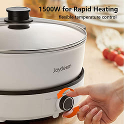Joydeem九鼎 多功能电火锅电煮锅 鸳鸯不粘电火锅涮涮锅，旋钮温度控制，大容量5升适合家庭用聚会用，1500W功率，高颜值易于清洁，美国仓库发货，包邮 1 份