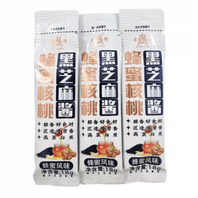 Guzhong honey flavor sesame will be 18g*1 bag. 18 g