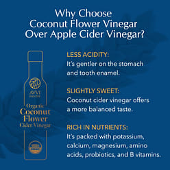 Avvi organic coconut flower cider vinegar( orginal) 8 oz