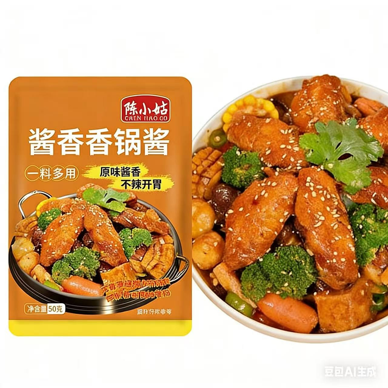 Sauce-flavoured hotpot sauce, non-spicy hotpot bas 50 g*2 pack