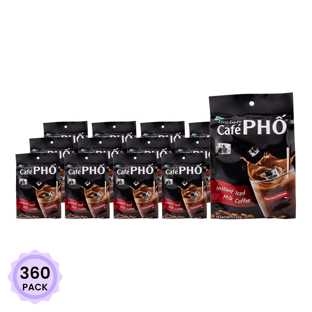 Cafe Pho 인스턴트 아이스 밀크 커피 18봉입 0.84 온스*360 팩