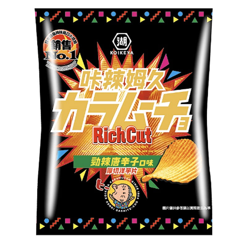 Koikeya Karamucho Rich-Cut Potato Chips Spicy Flavor 58.5 그램