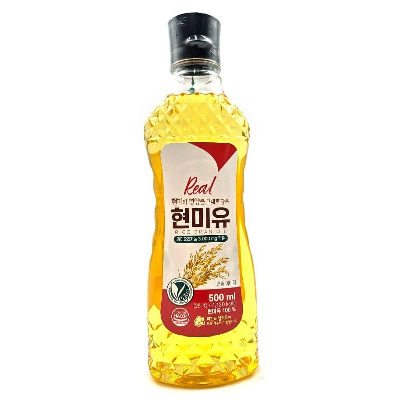 Real 100% Pure Rice Bran Oil 리얼 100% 순수 현미유 미강유 16.9 fl.oz