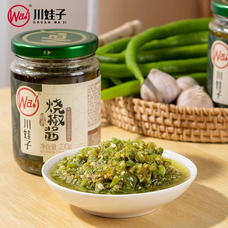 Sichuan Wazi charcoal-grilled pepper sauce 230g 230 กรัม