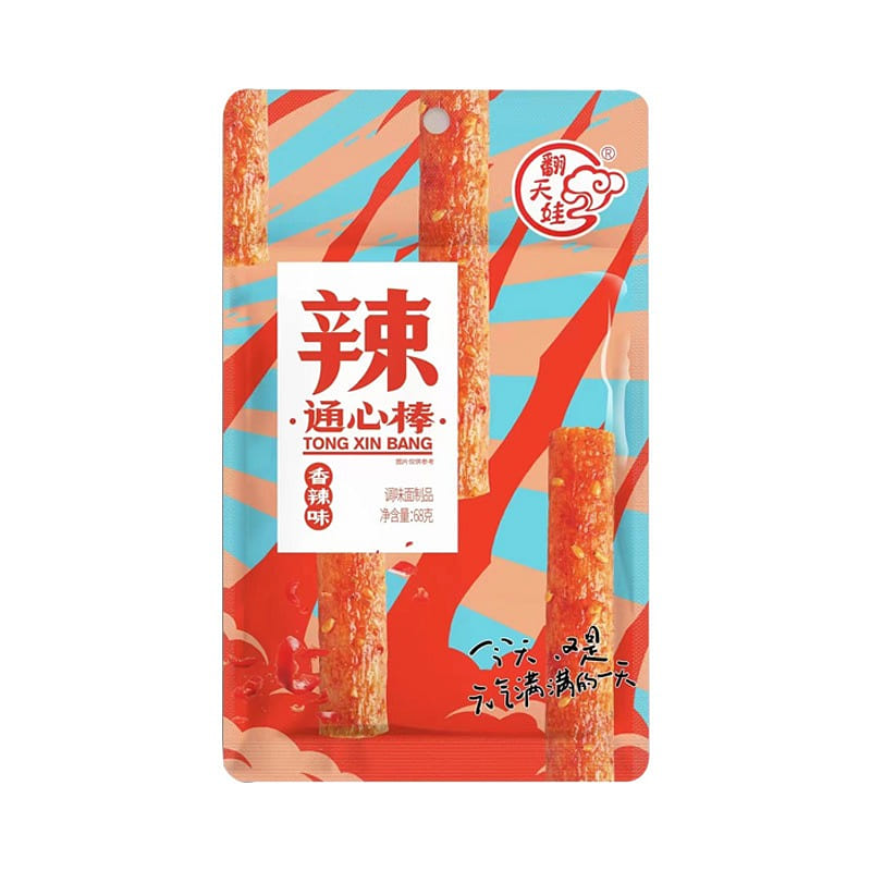 Flip Baby  Heart bar spicy strip spicy small gluten net red spicy strip 68g 68 그램
