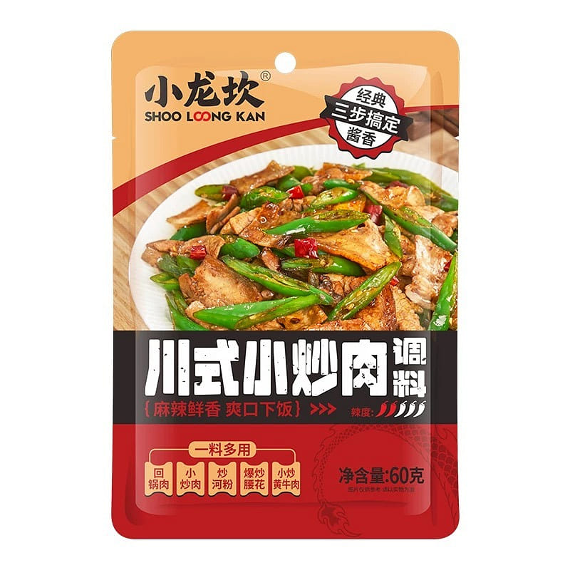 Xiaolongkan stir-fried pork with chili sauce packet 60g 60 g