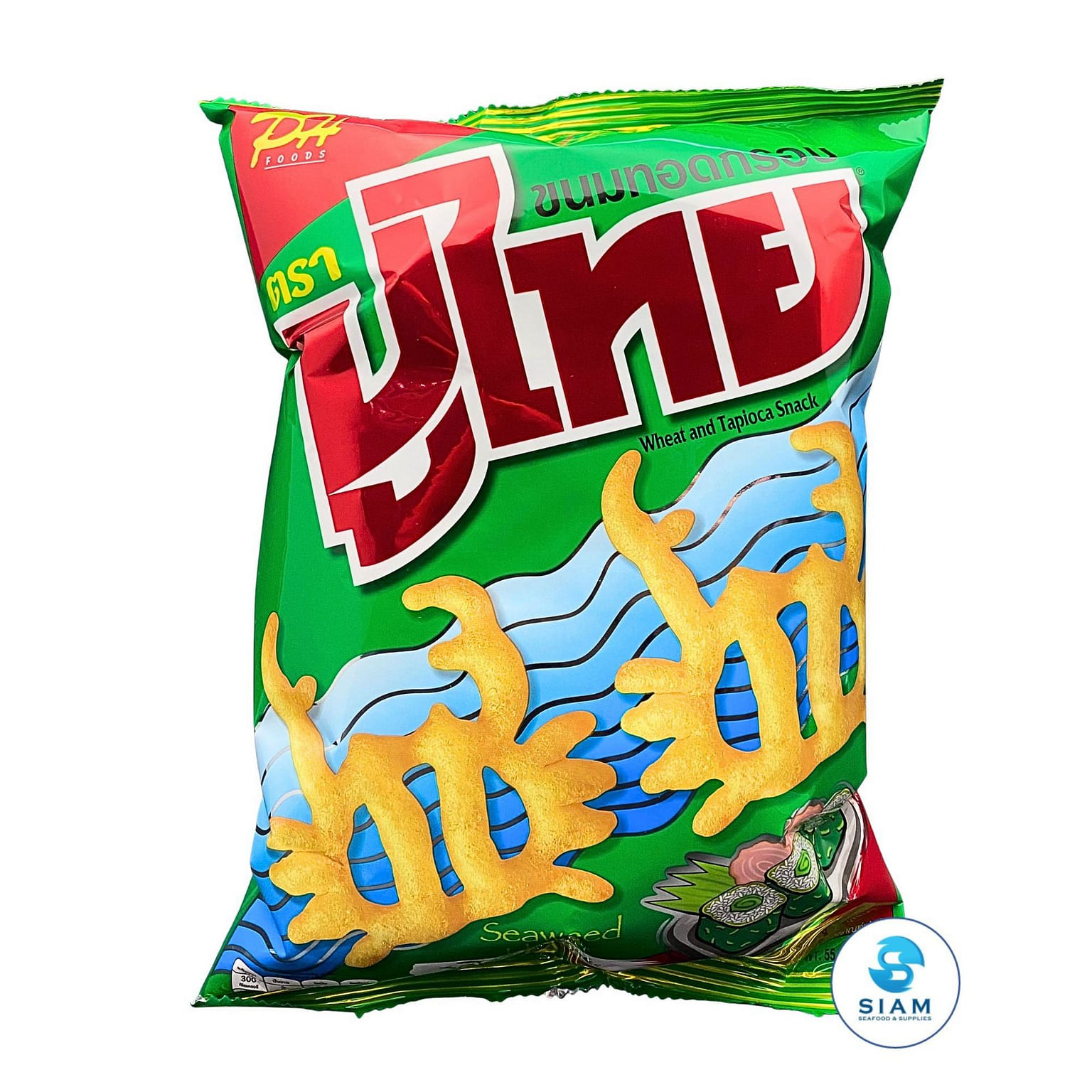 Pu Thai Wheat & Tapioca Snack, Seaweed Flavor 1.94 oz