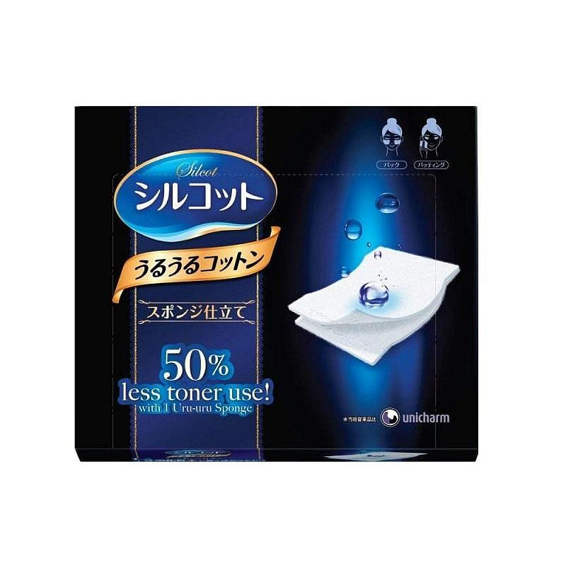 尤妮佳 Silcot 湿润 海绵化妆棉 Unicharm Silcot UruUru Sponge Facial Cotton 1 份