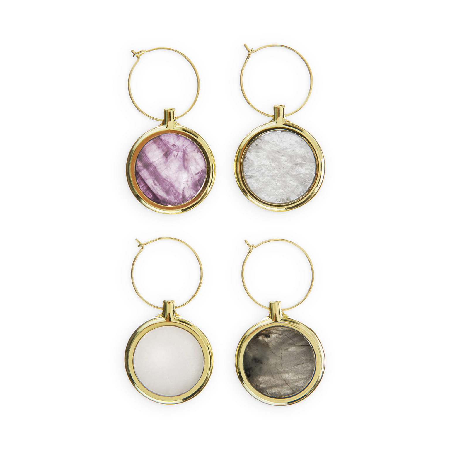 Agate Wine Charm by Twine Living® (Set of 4) 4 개