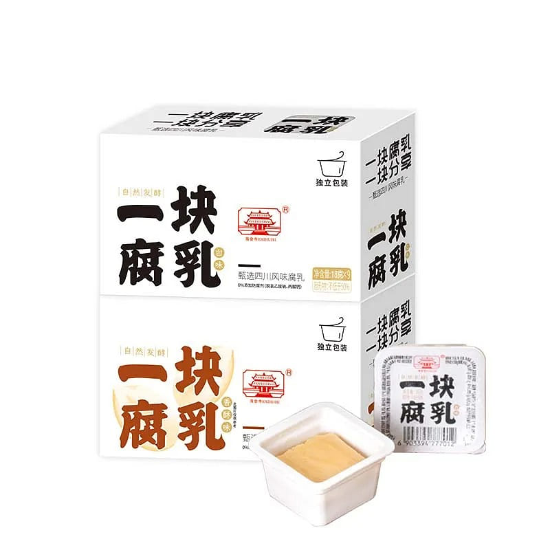 海会寺腐乳独立装自然发酵白味腐乳20g*9小盒 180 克