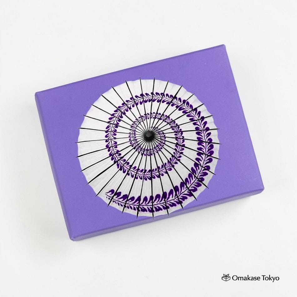 Japanese Paper Umbrella White and Purple Wisteria 680 g