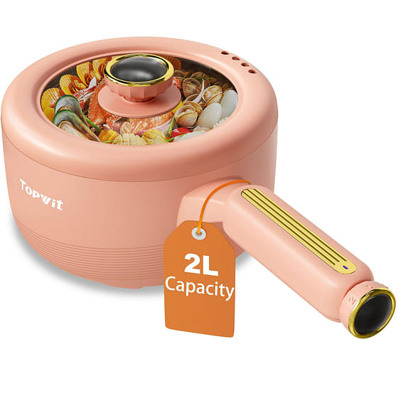 weee_grocery_电火锅 2升电煮锅 便携式电饭煲电炒锅 拉面锅包邮 1 份