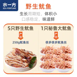 Freshly grilled shredded squid on the water side, Dalian specialty hand-torn charcoal-grilled ready-to-eat fragrant snacks, casual seafood snacks, 60g*1 bag 60 g