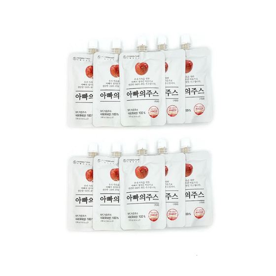 weee_canned_YEONDOO FARM Papa's Farm Apple Juice On-the-Go Natural Juices 100% 10 count