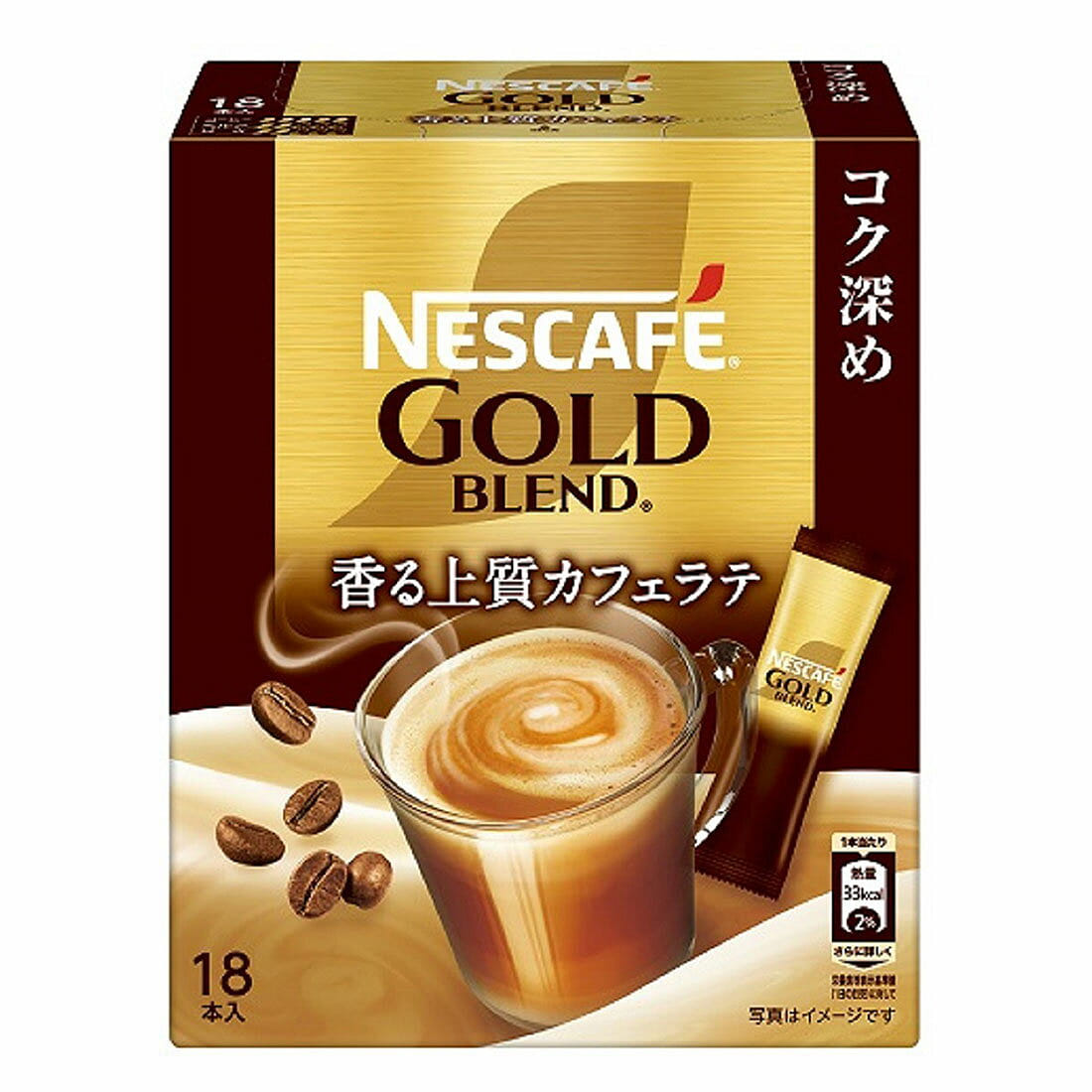 Nescafe Gold Blend Cafe Latte Sticks Rich 18p 1 カウント