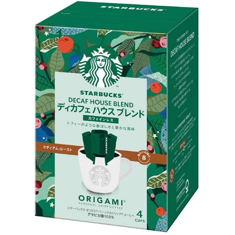 Starbucks Origami Decaf House Blend 4ct [JP] 1 each