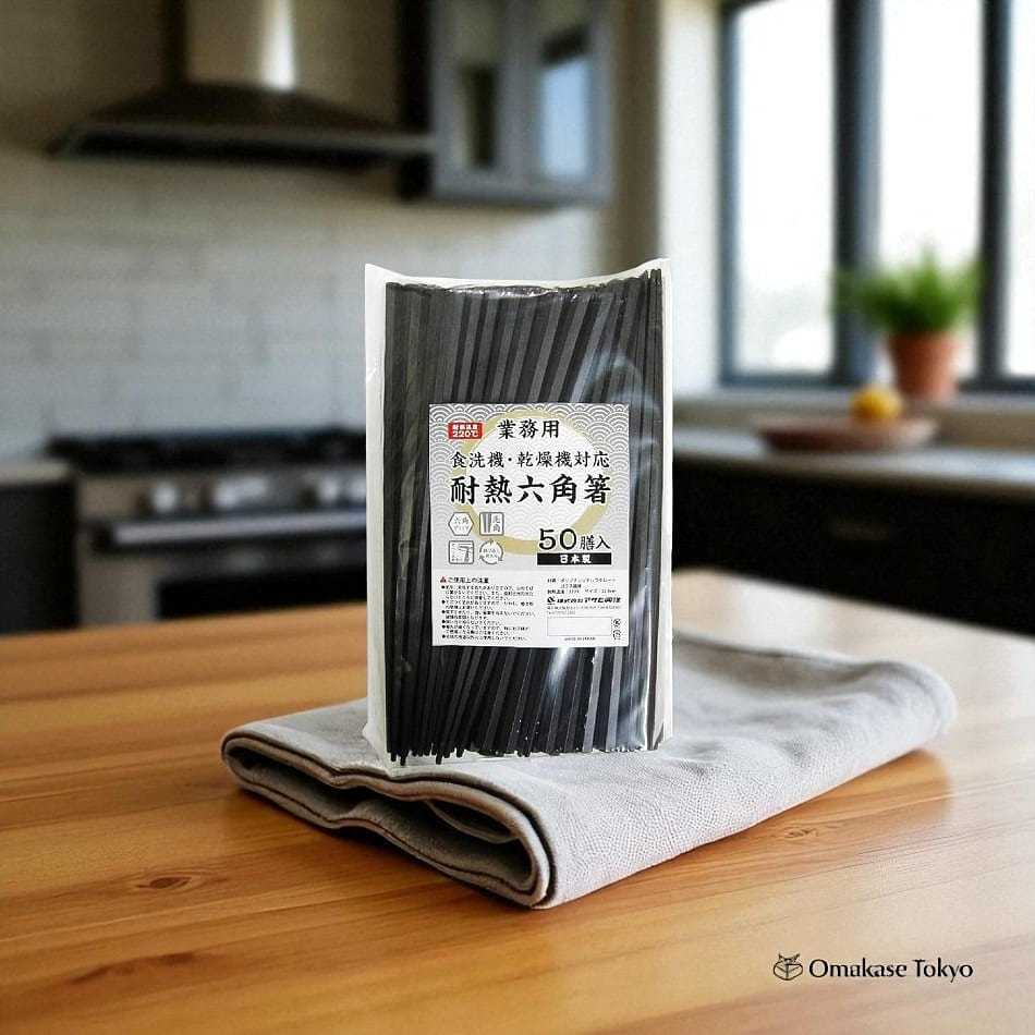 Asahi Koyo Black Hexagonal Chopsticks 50 Pairs 1200 그램
