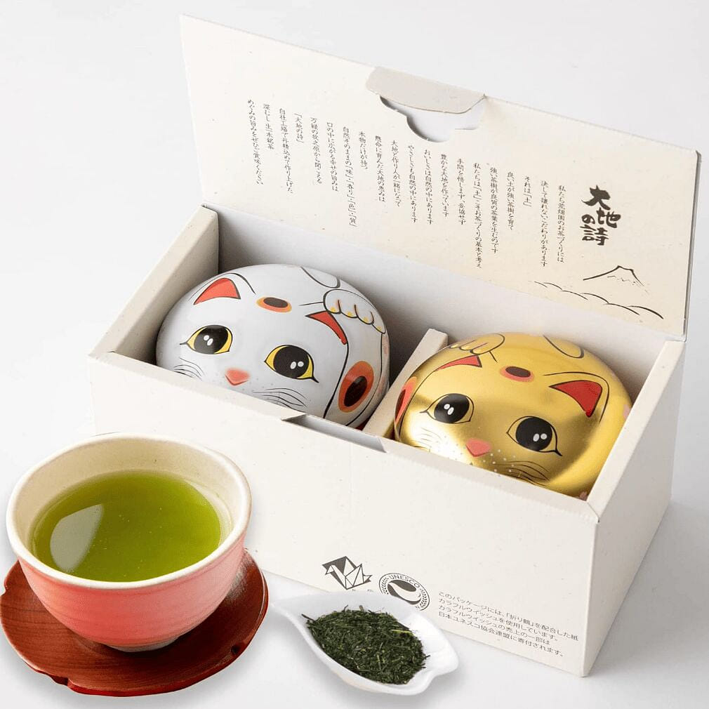 Arahataen Shizuoka Tea Maneki Neko Can 80g x 2 160 그램