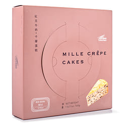 Touched 냉동 밀 크레페 케이크 단팥&우유 맛 8인치 1 개입