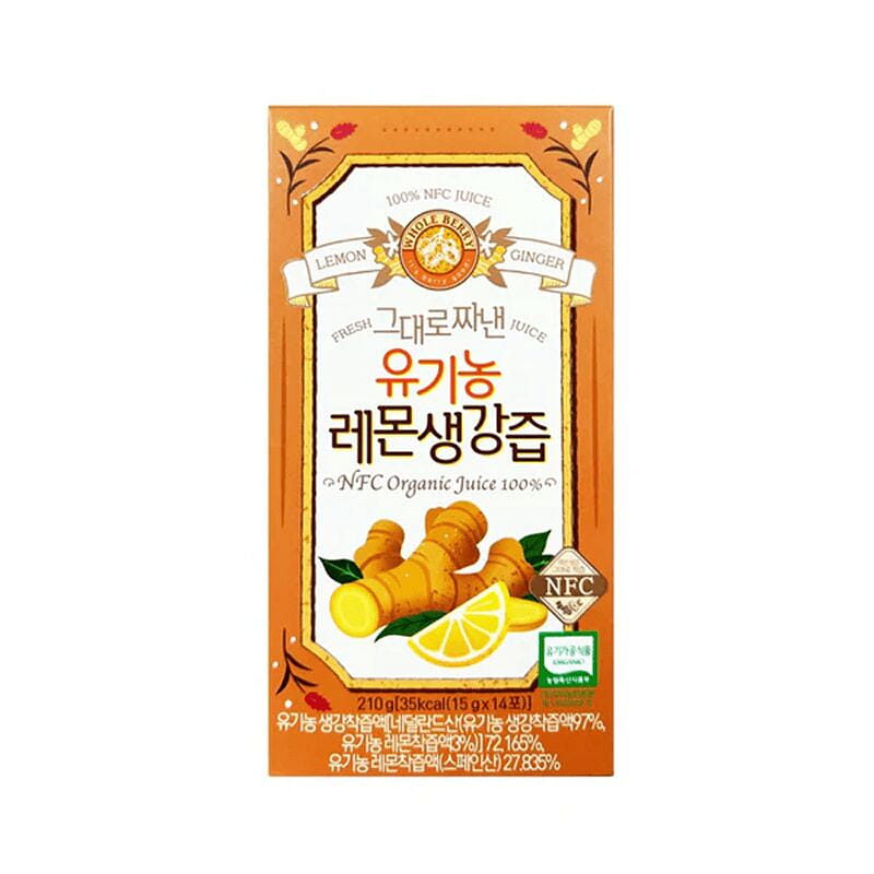 홀베리 그대로 짜낸 유기농 레몬생강즙 (14포) 15 그램