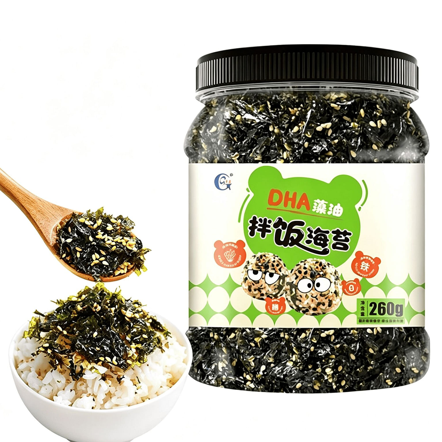 High-Calcium Seaweed Flakes for Mixing with Rice 260 g