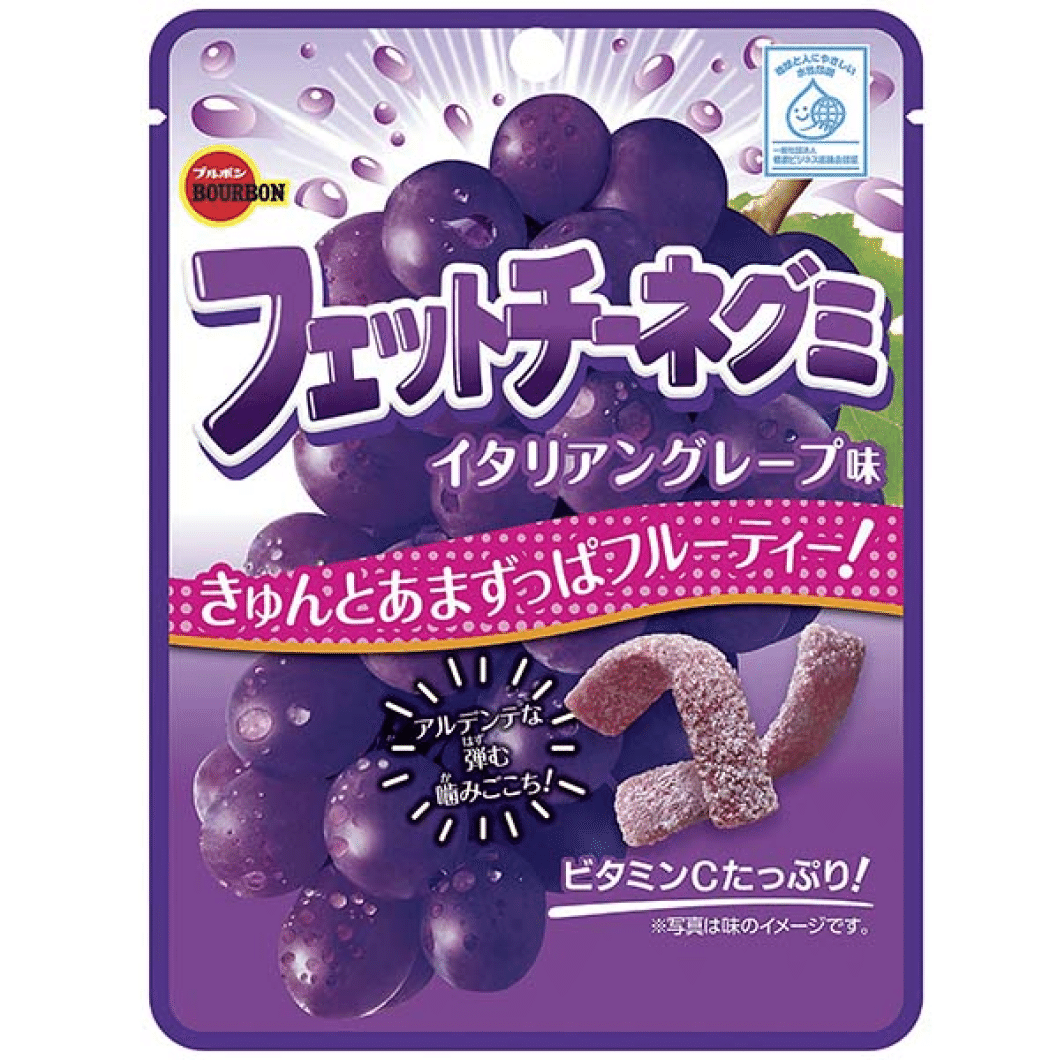 Bourbon Fettuccine Gummy Italian Grape 50g 1Bag 1 count