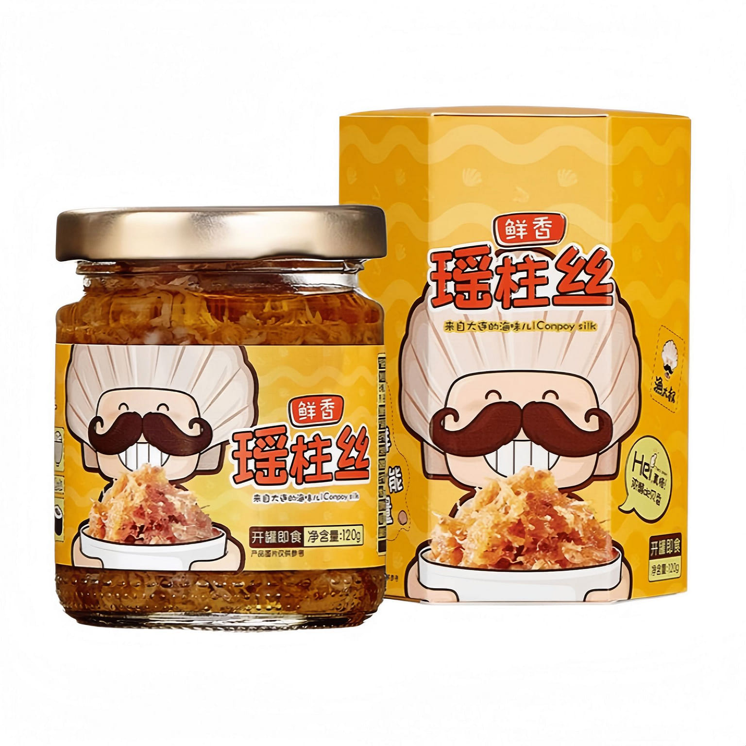 Dried Scallop Strips [Original Flavor] 120g*1 Can 120 g