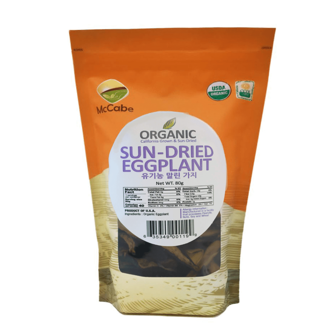McCabe Organic Sun-Dried Eggplant, 80g, USDA Certified Organic, CCOF Organic 80 그램