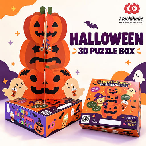 Halloween 3D Donut Puzzle Box 4pcs 1 each