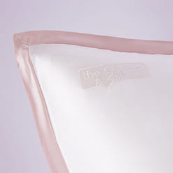 TheCoton&Silk  22姆米桑蚕丝枕套, Cream + Pink, King Size 0.5 磅