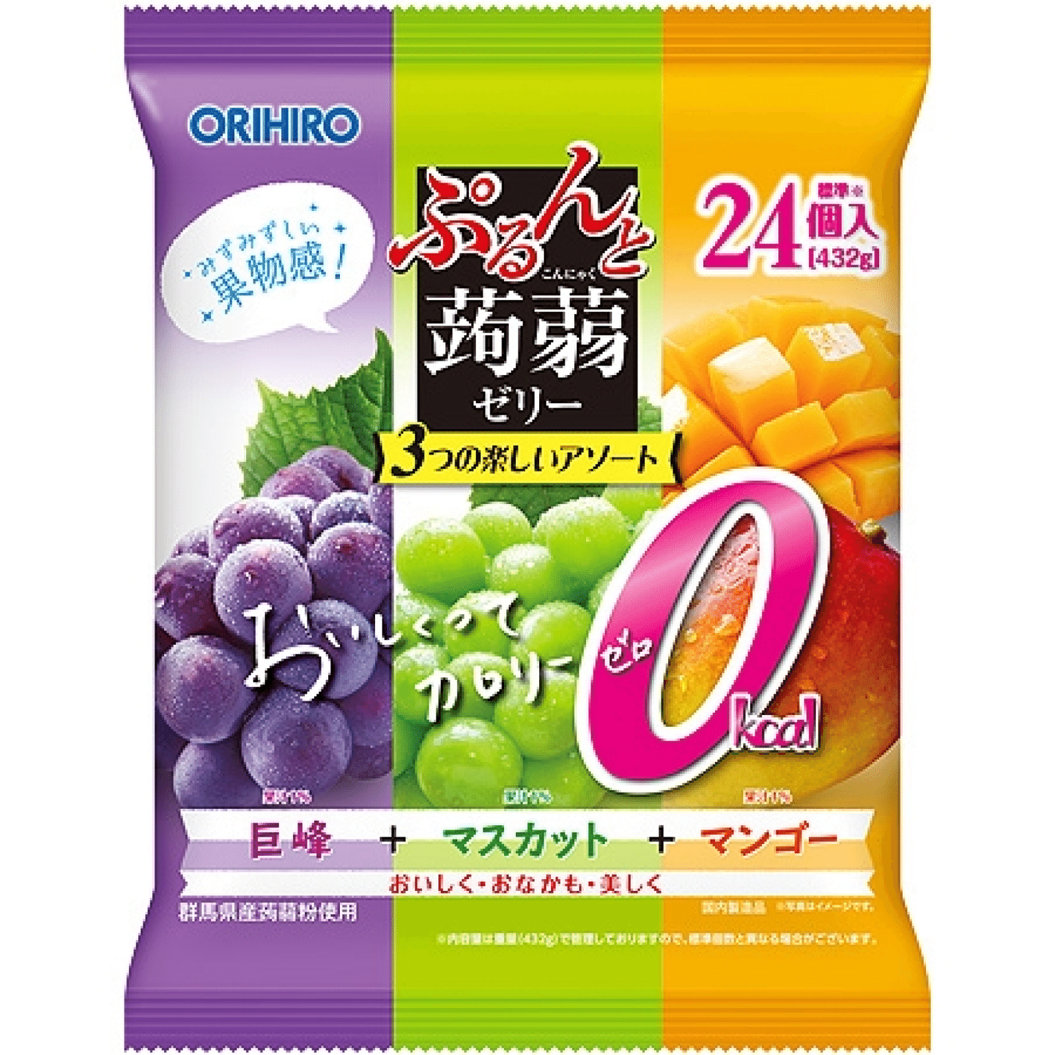 ORIHIRO Konjac Jelly Pouch Large Bag 1 count