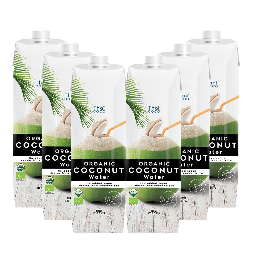 Thai Coco Organic Coconut Water 33.8 fl. oz 6 pack