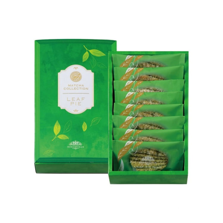 ROKUMEIKAN Leaf Pie Matcha 8pc - Weee!