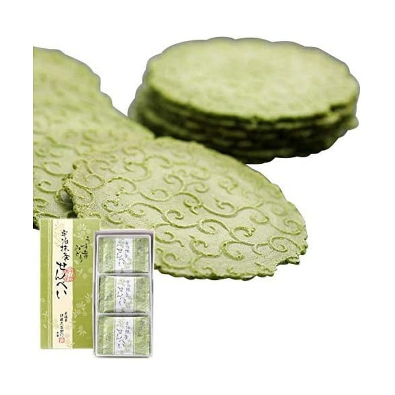 Uji Matcha Rice Crackers, Thin, 24 pieces 1 개