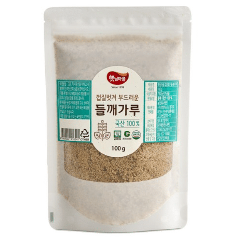 [한국 직배송] 껍질벗긴 국산 들깨가루 100g, 1팩 100 그램