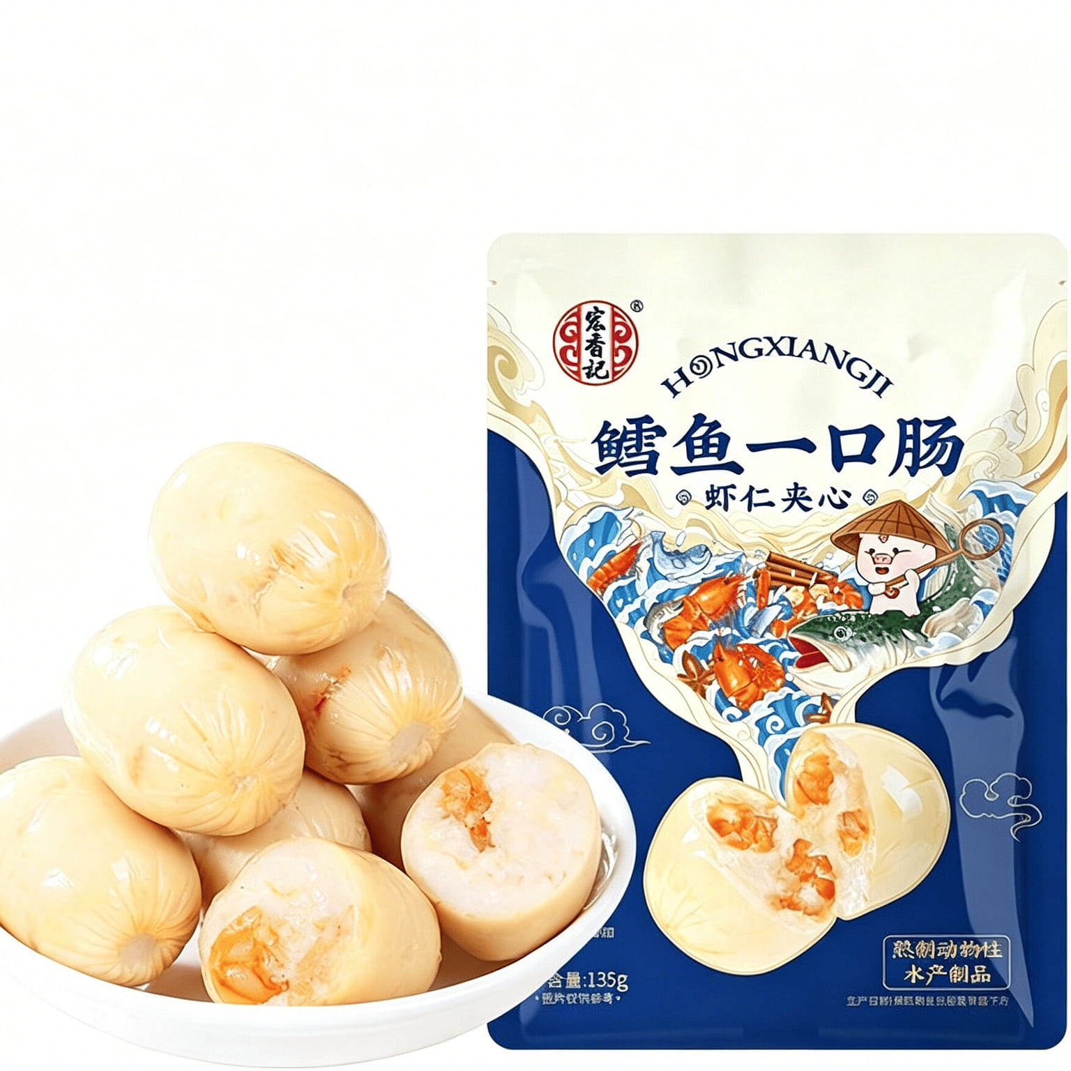 Cod Sausage with Shrimp and Cheese Filling 135g 135 g