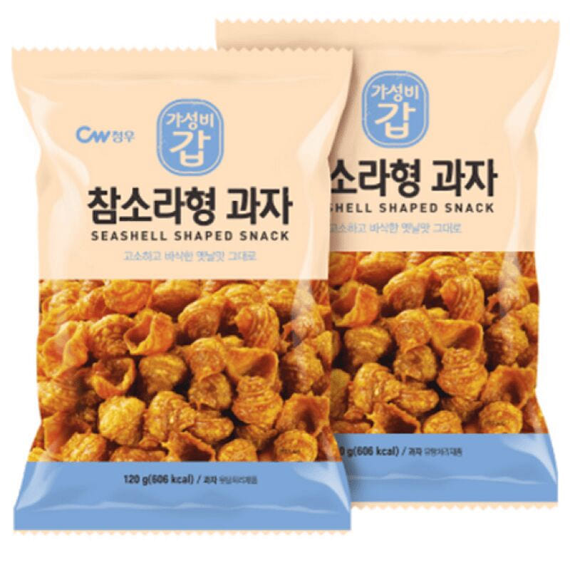 Snack in the shape of a real conch, 120g, 2 pieces 240 グラム