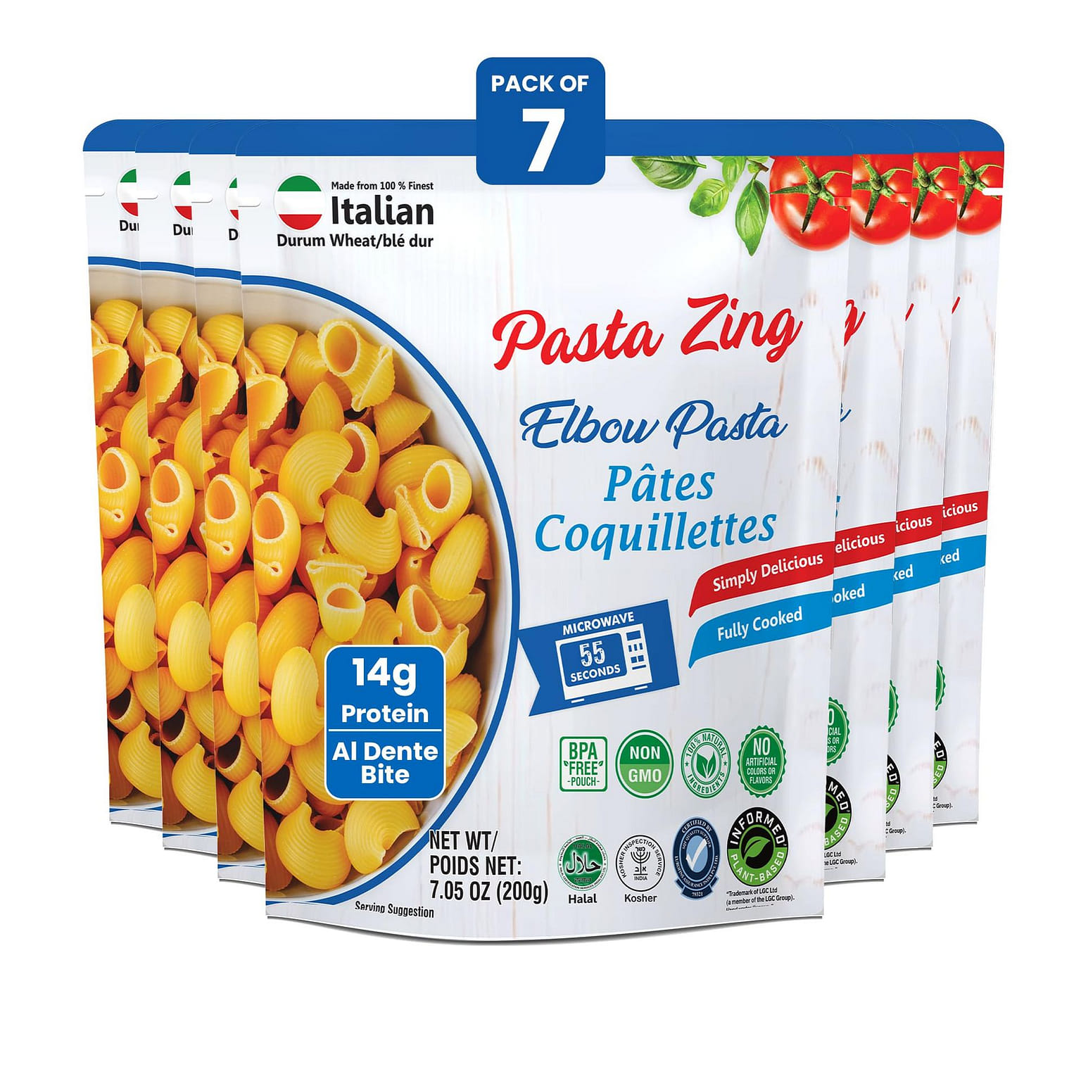 Pasta Zing Elbow Pasta,Pack of 7 7.05 oz