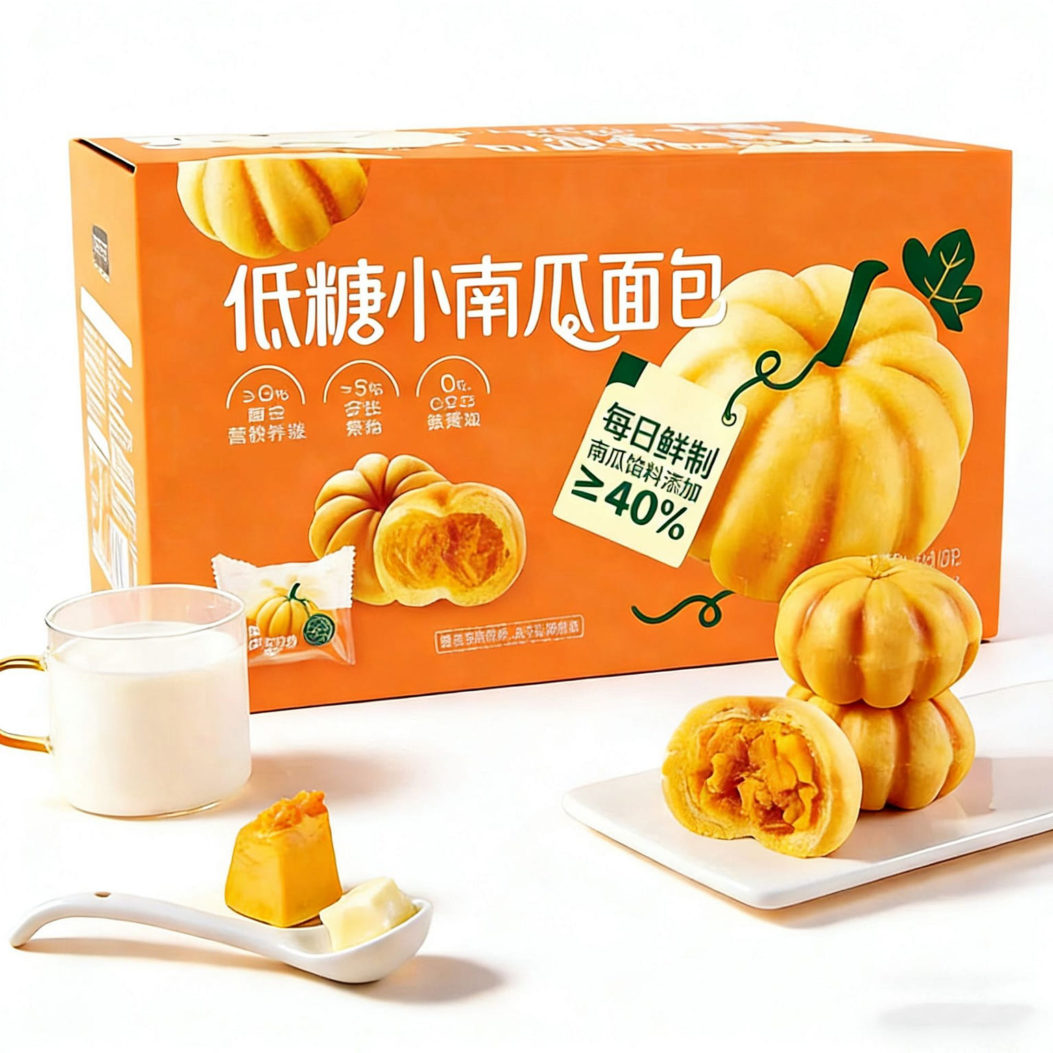 每日赞低糖小南瓜面包0反式 1100 克