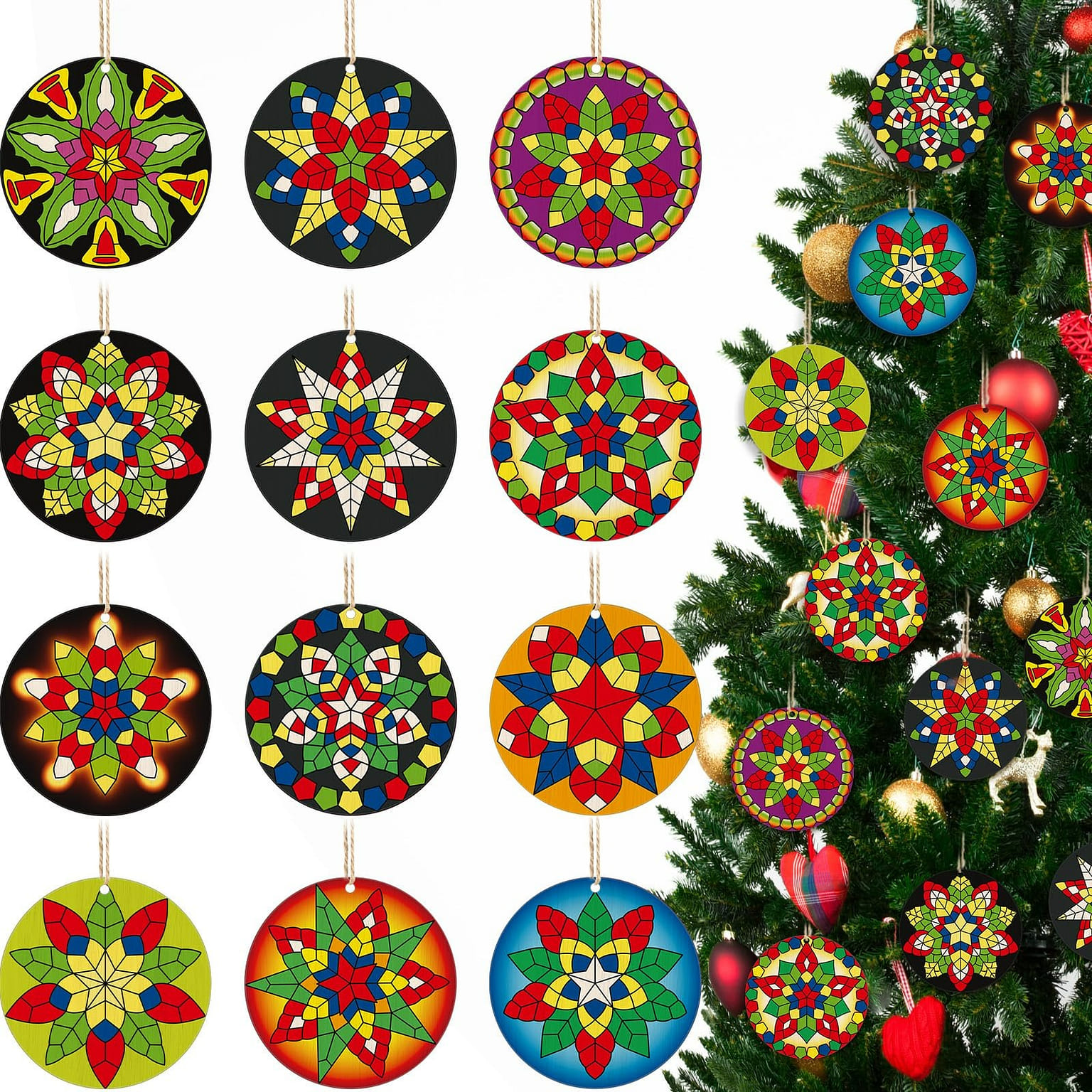 24 Pcs Philippine Christmas Tree Parol Ornament. 1 each