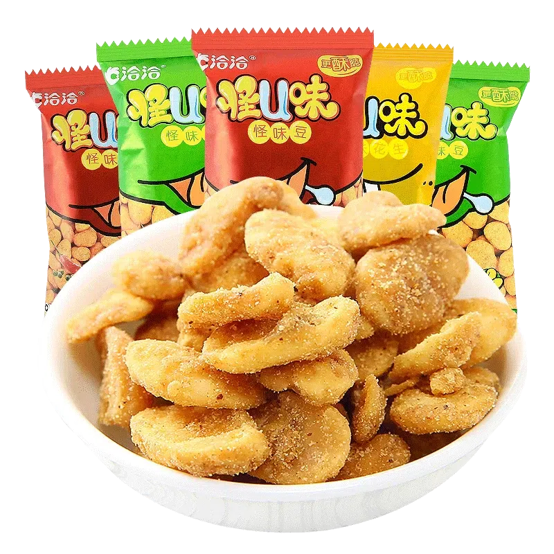 6 packs of strange flavored beans in total 192 그램