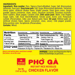 [ VIFON ] Chicken Pho Bowl 70g - 12 Bowl 1 case