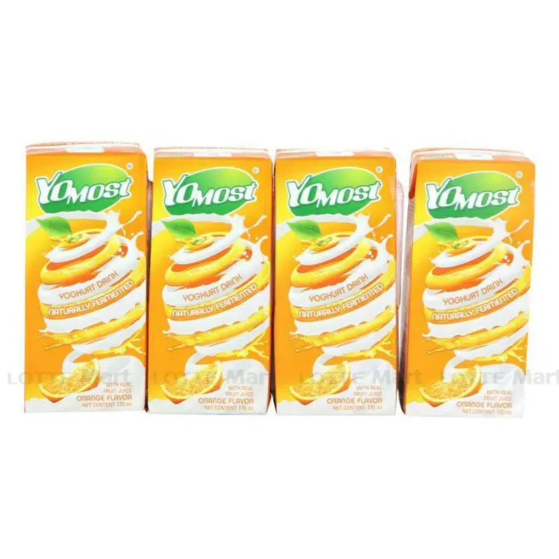 Yomost Orange Drinking Yogurt 170m (4-pacK) 170 밀리리터