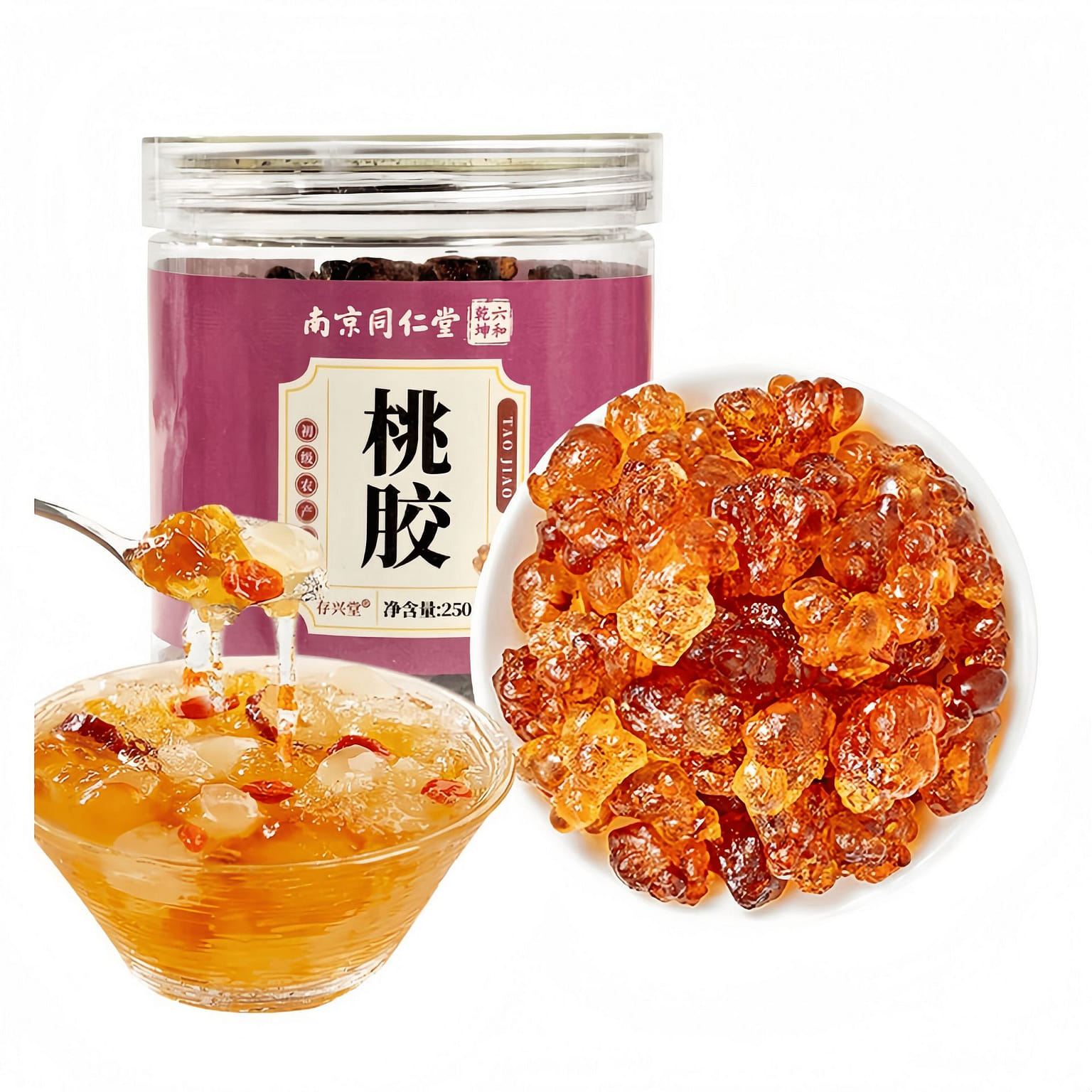 Nanjing Tongrentang Peach Gum 250g 250 g